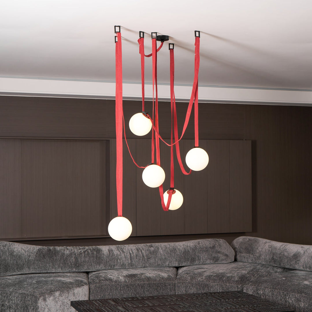 Wielokrotna Lampa Wisząca z Paskami