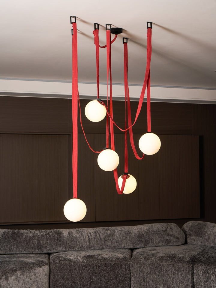 Wielokrotna Lampa Wisząca z Paskami