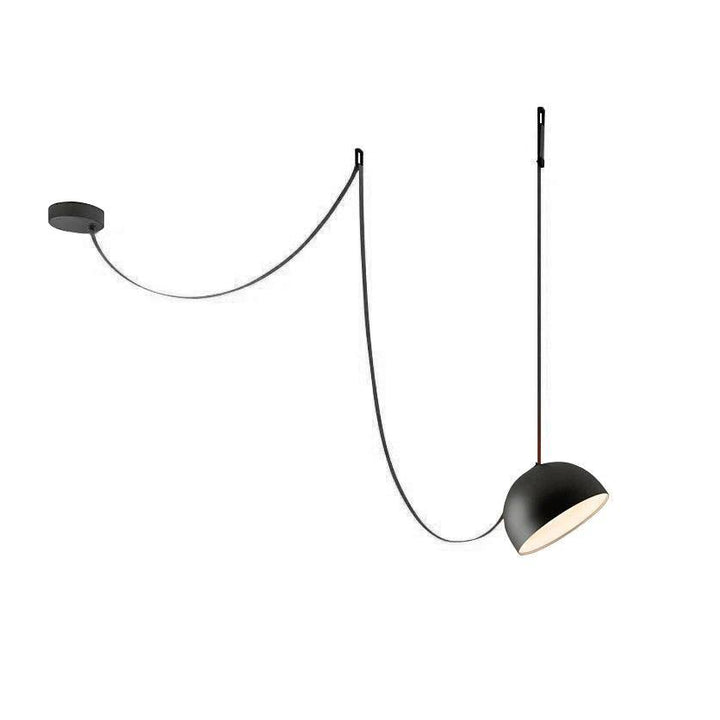 Lampa wisząca z kombinacją skórzanych pasków