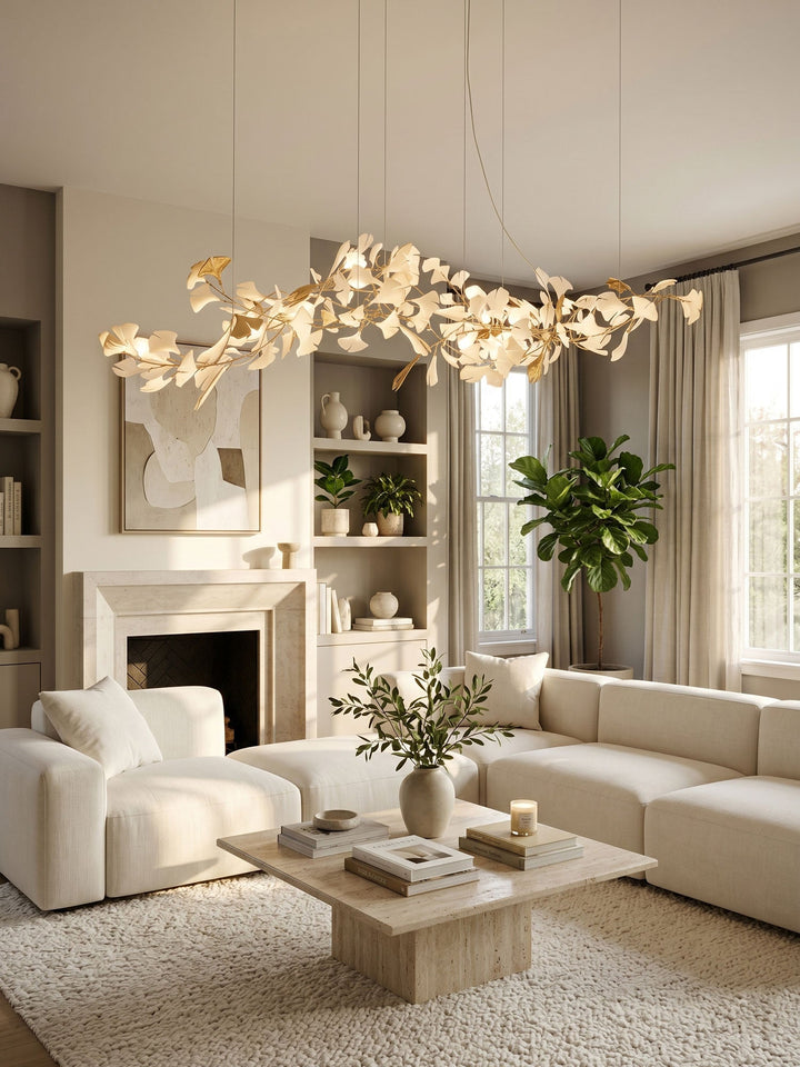 Porcelanowy żyrandol Gingko