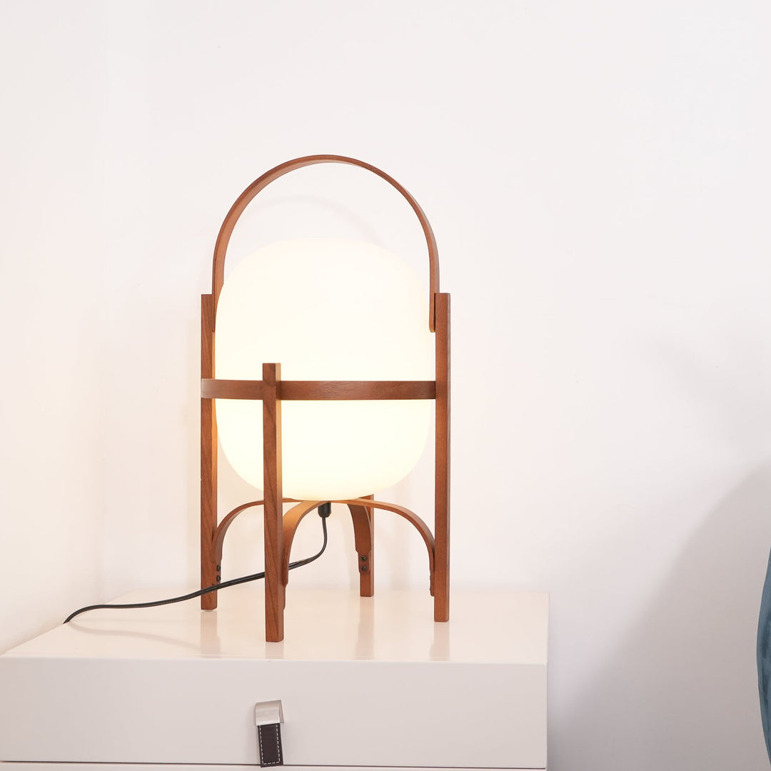 Przenośna Lampa Stołowa z Szkła w Kształcie Latarnika