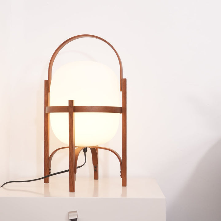 Przenośna Lampa Stołowa z Szkła w Kształcie Latarnika