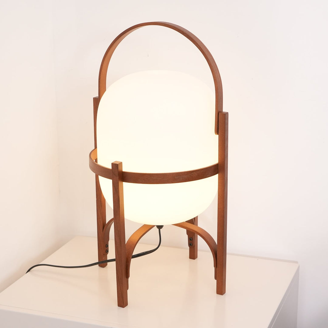 Przenośna Lampa Stołowa z Szkła w Kształcie Latarnika