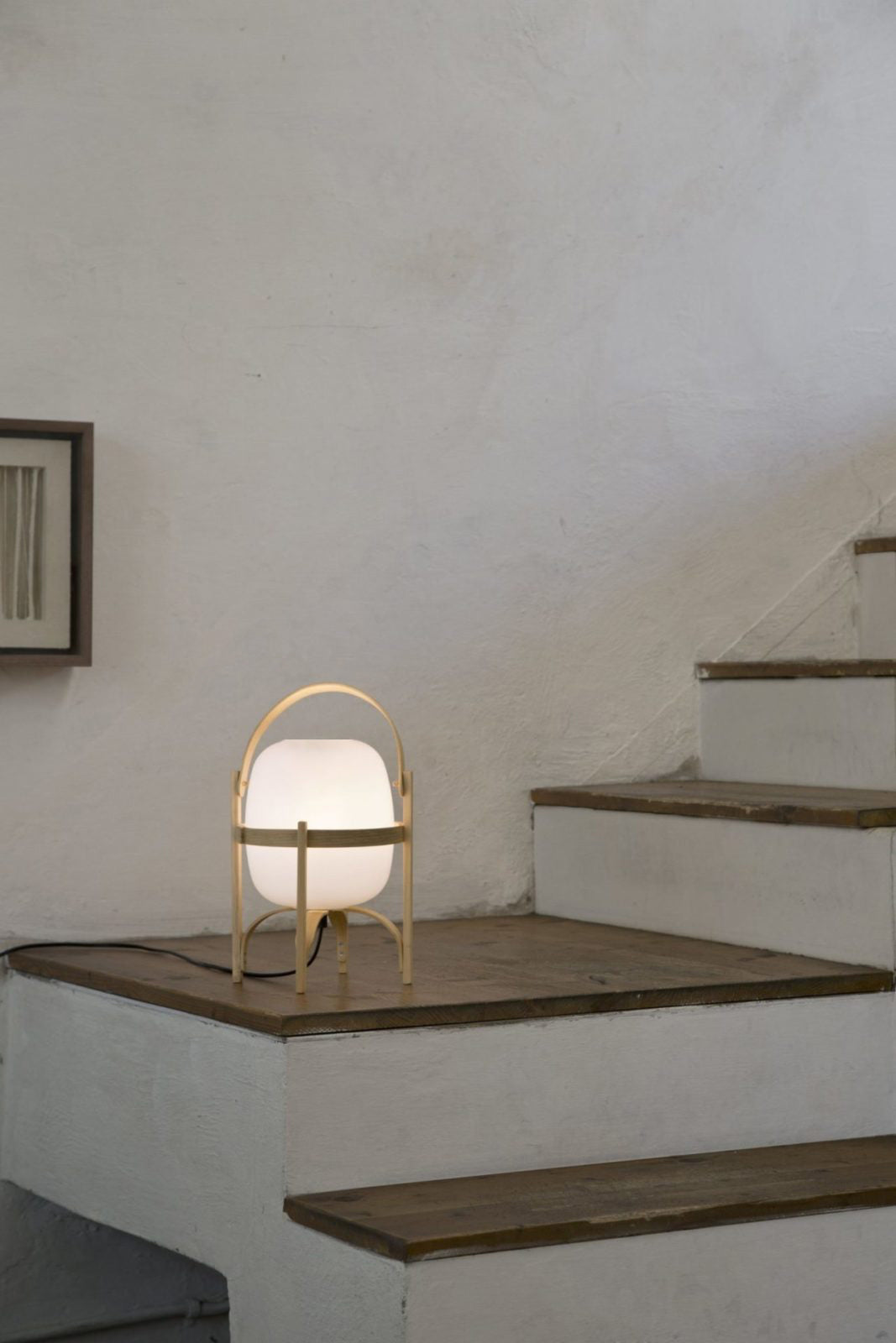 Przenośna Lampa Stołowa z Szkła w Kształcie Latarnika
