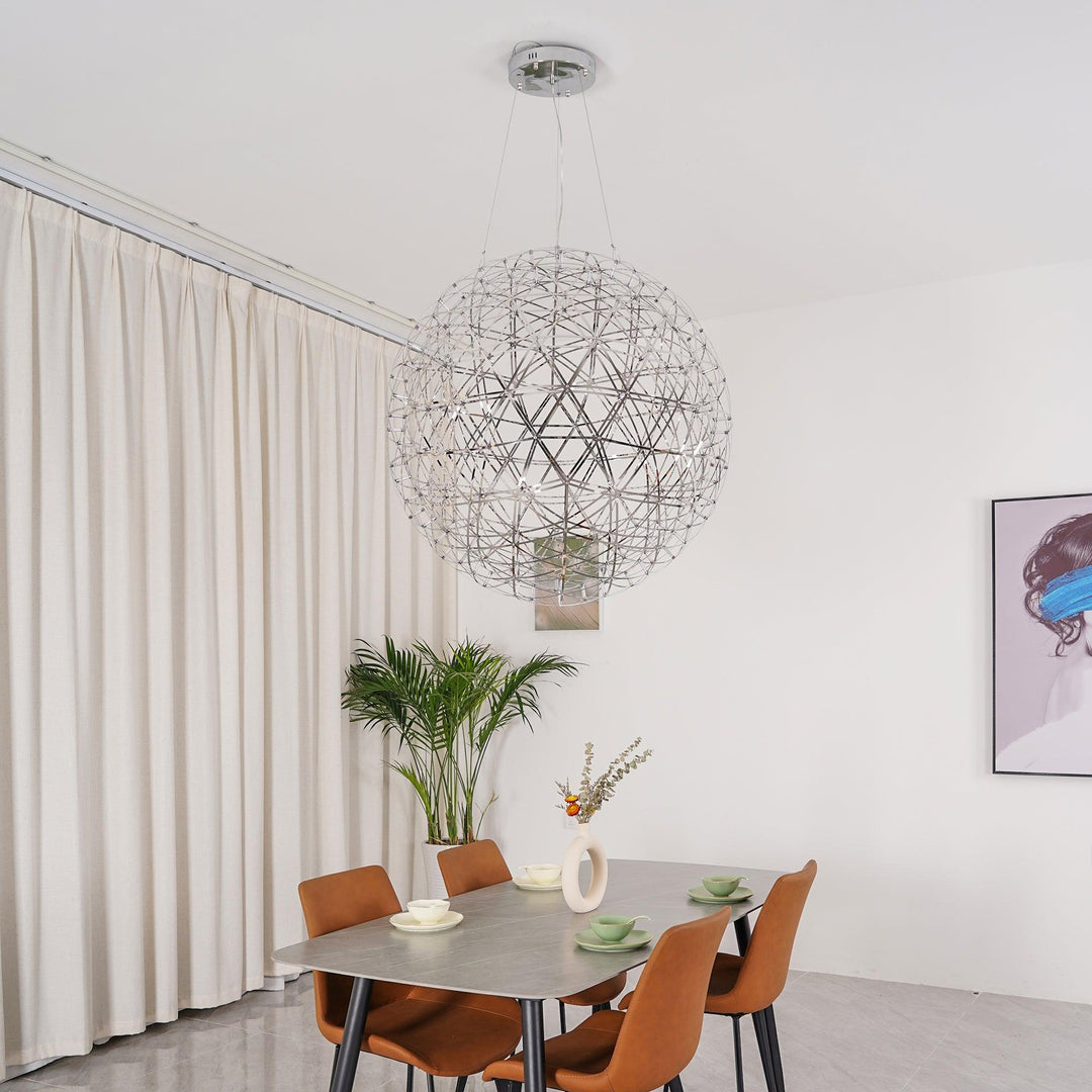 Srebrna Lampa Wisząca Spark Ball