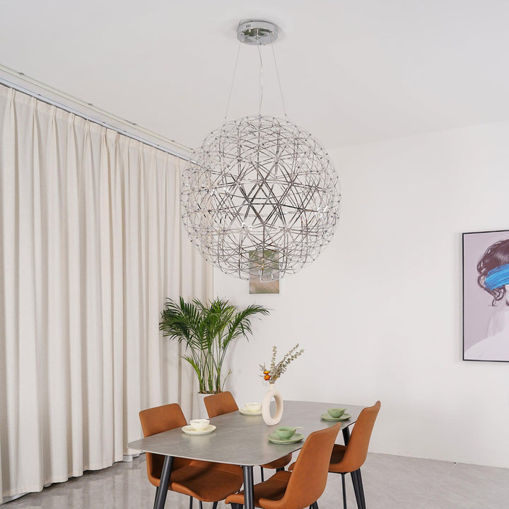 Srebrna Lampa Wisząca Spark Ball