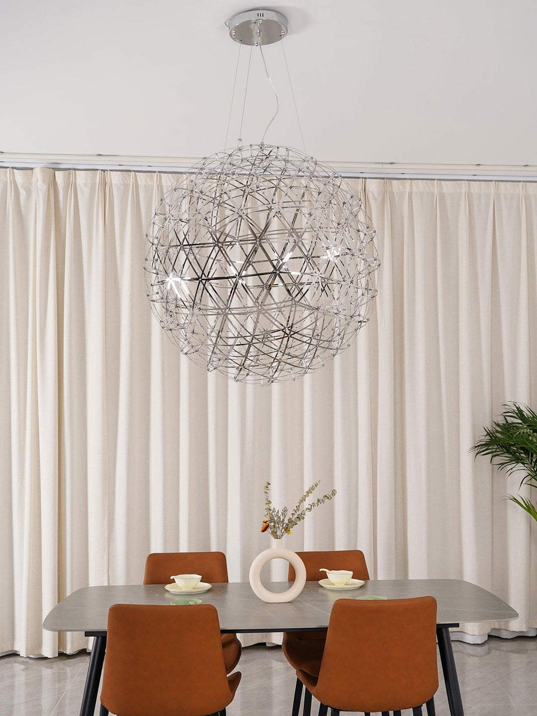 Srebrna Lampa Wisząca Spark Ball