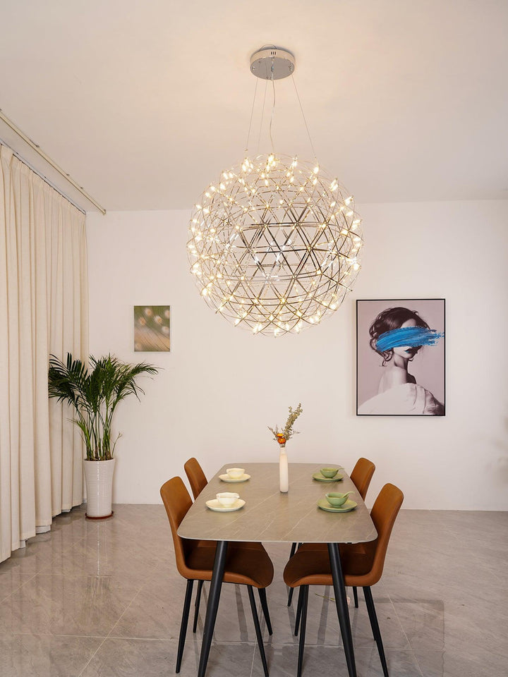 Srebrna Lampa Wisząca Spark Ball