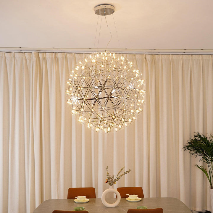 Srebrna Lampa Wisząca Spark Ball