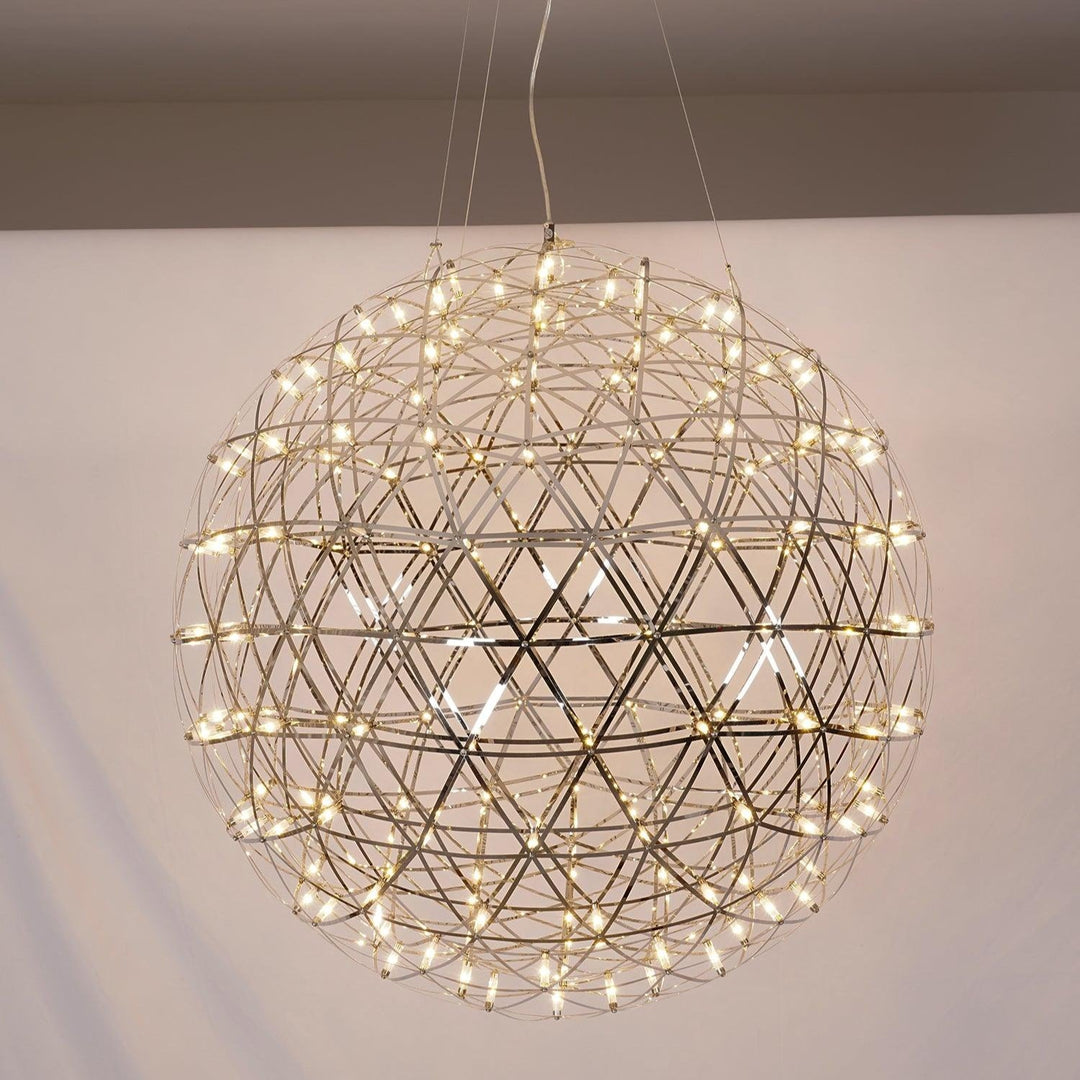 Srebrna Lampa Wisząca Spark Ball