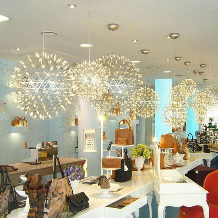 Srebrna Lampa Wisząca Spark Ball
