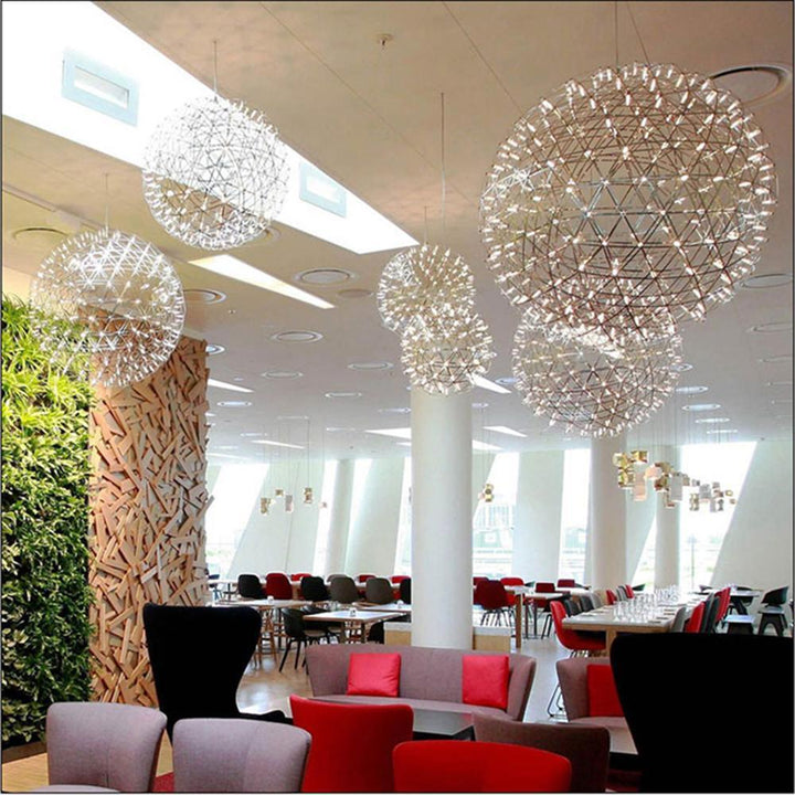 Srebrna Lampa Wisząca Spark Ball