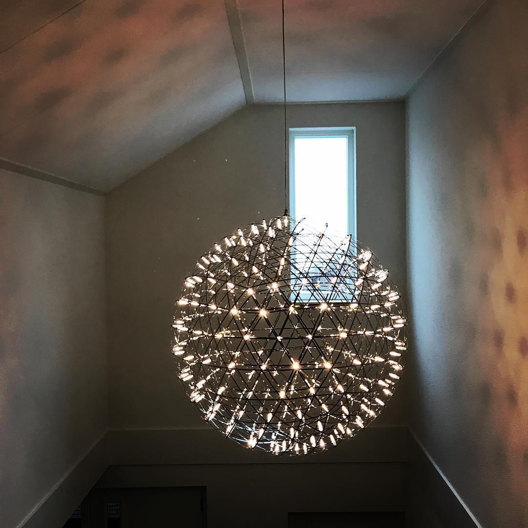 Srebrna Lampa Wisząca Spark Ball