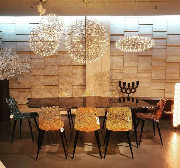 Srebrna Lampa Wisząca Spark Ball