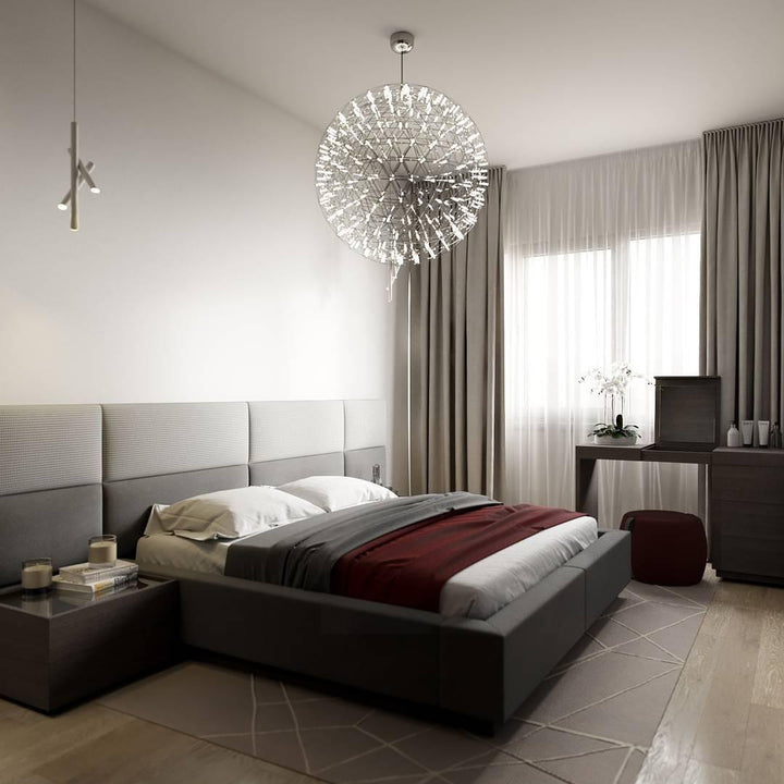 Srebrna Lampa Wisząca Spark Ball