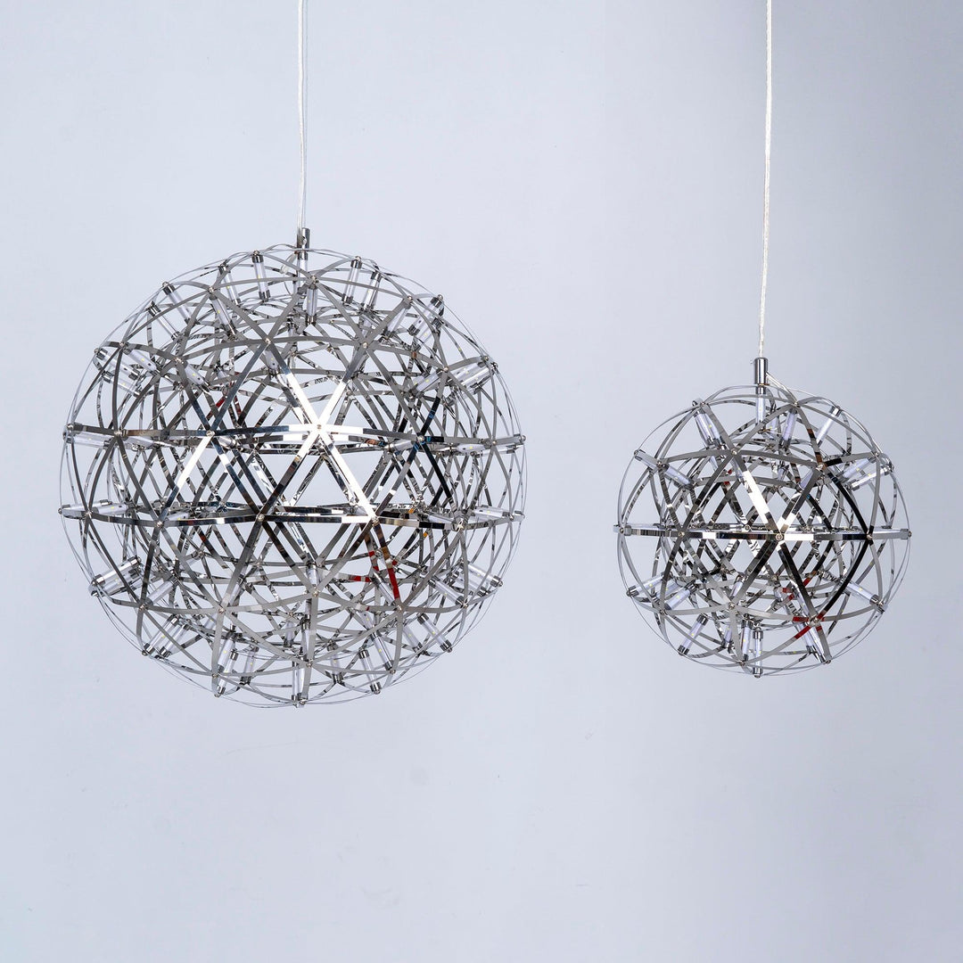 Srebrna Lampa Wisząca Spark Ball