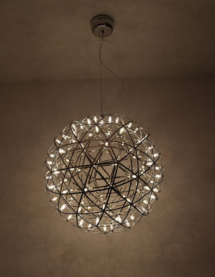 Srebrna Lampa Wisząca Spark Ball