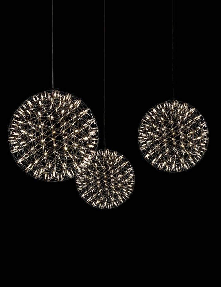 Srebrna Lampa Wisząca Spark Ball