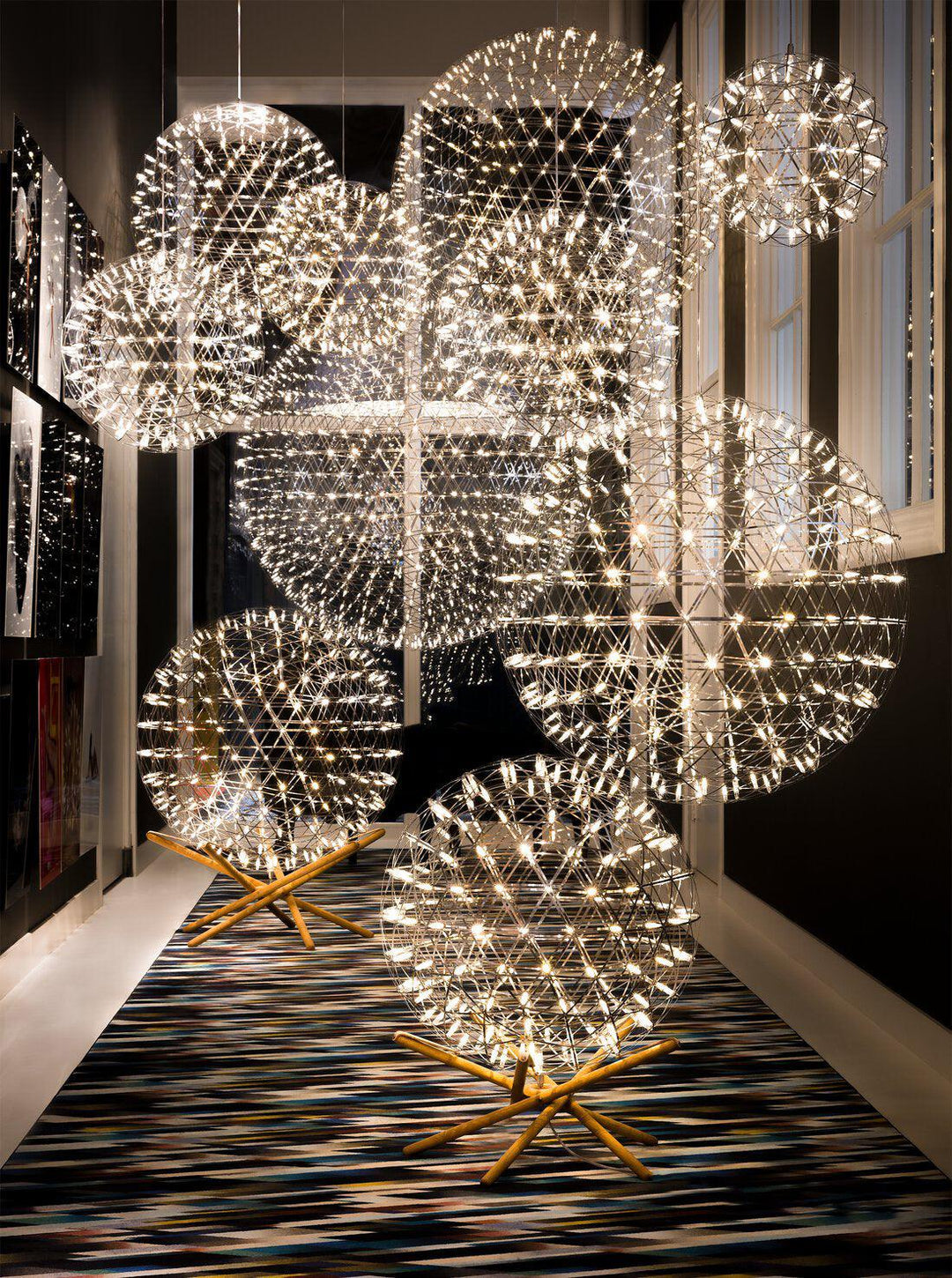 Srebrna Lampa Wisząca Spark Ball