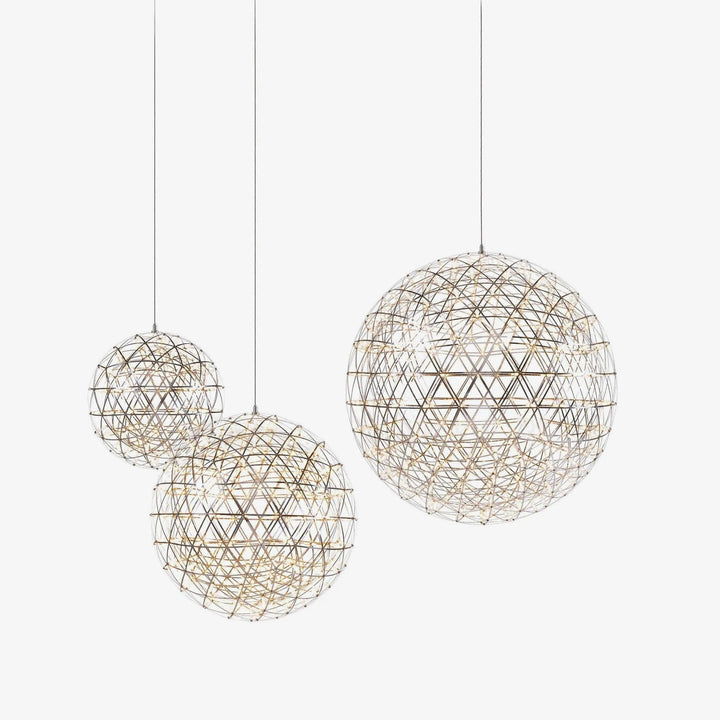 Srebrna Lampa Wisząca Spark Ball
