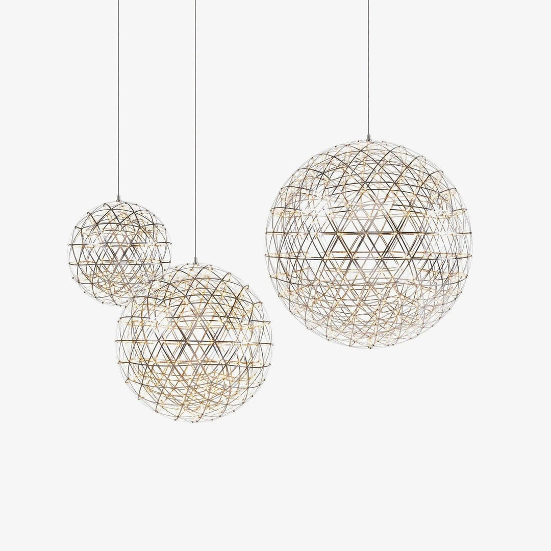 Srebrna Lampa Wisząca Spark Ball