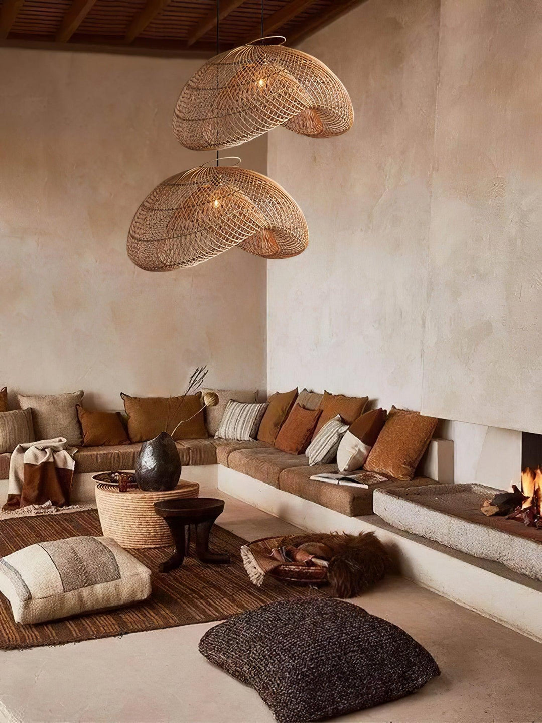 Lampa wisząca Rattan Wave