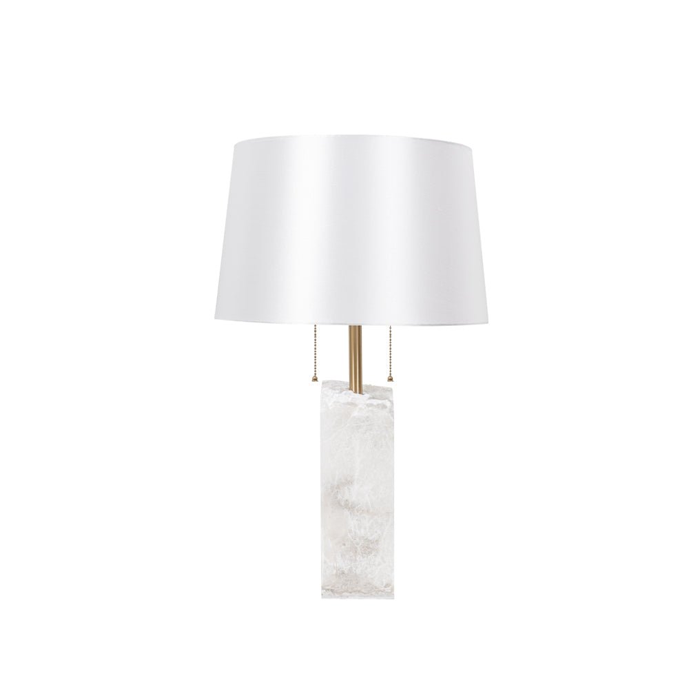 Lampa stołowa z surowego alabastru