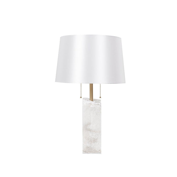 Lampa stołowa z surowego alabastru