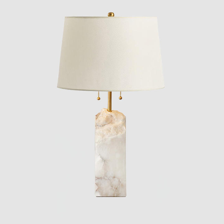 Lampa stołowa z surowego alabastru