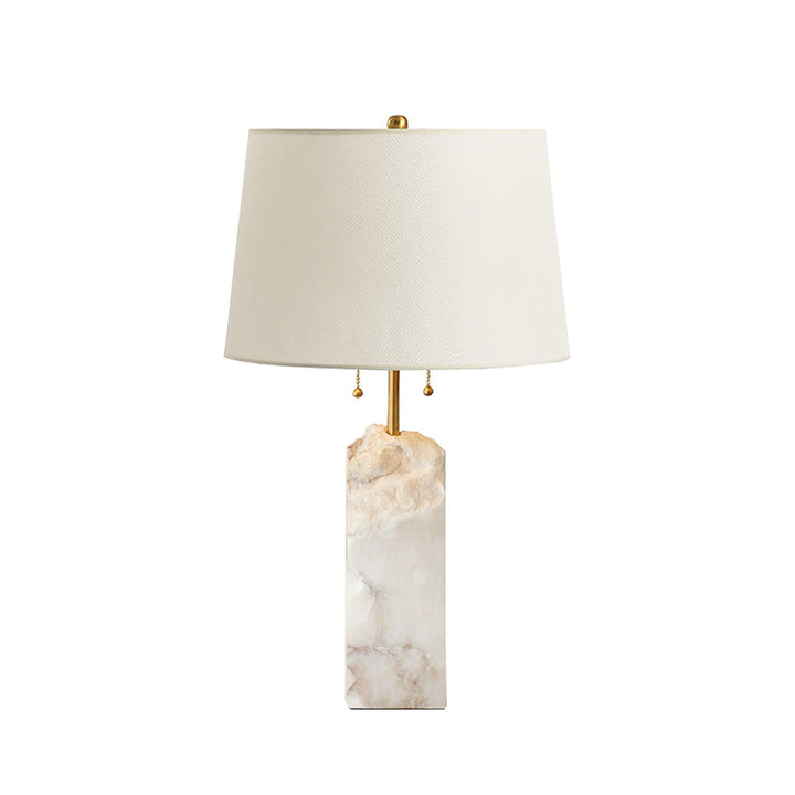 Lampa stołowa z surowego alabastru