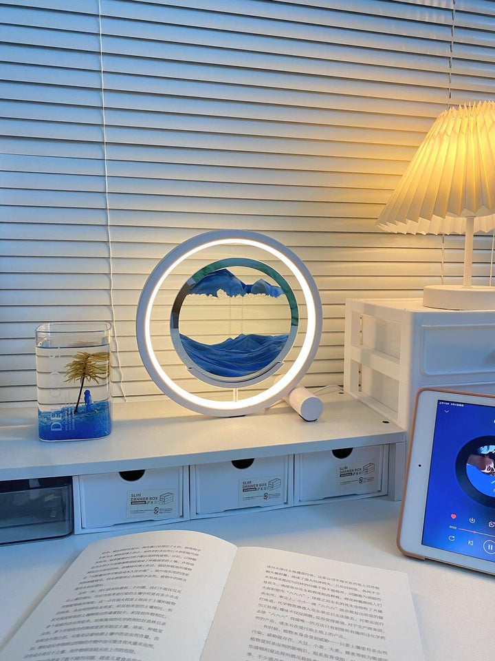 Relaksująca Lampa Stolikowa z Piaskiem