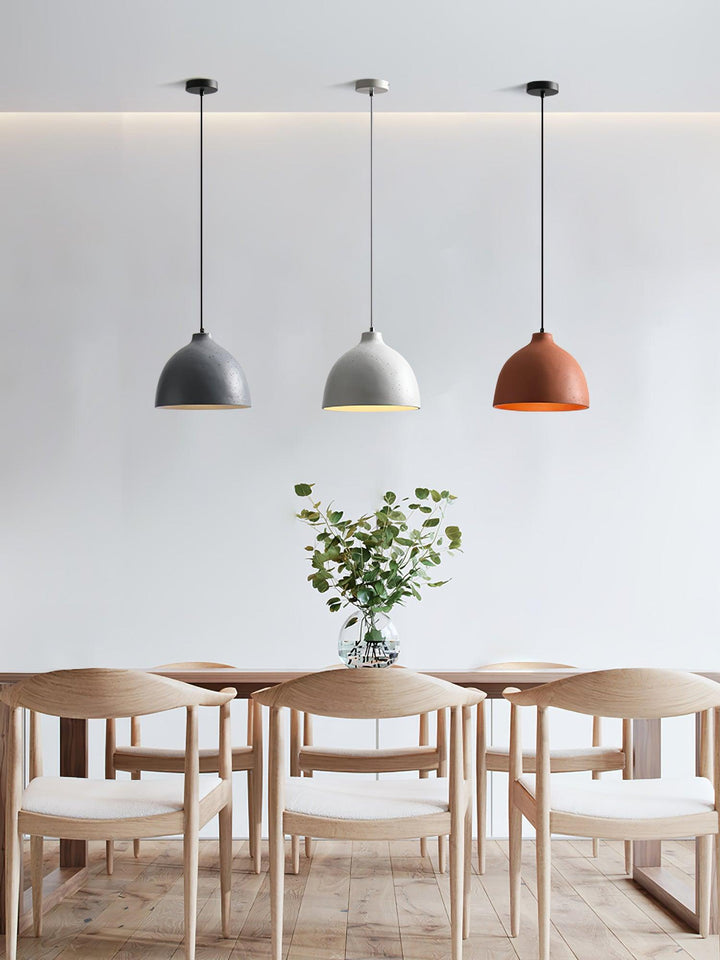 Lampa wisząca z żywicy w kształcie miski
