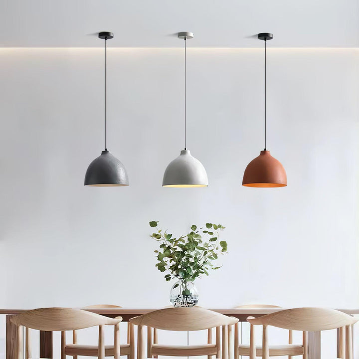 Lampa wisząca z żywicy w kształcie miski