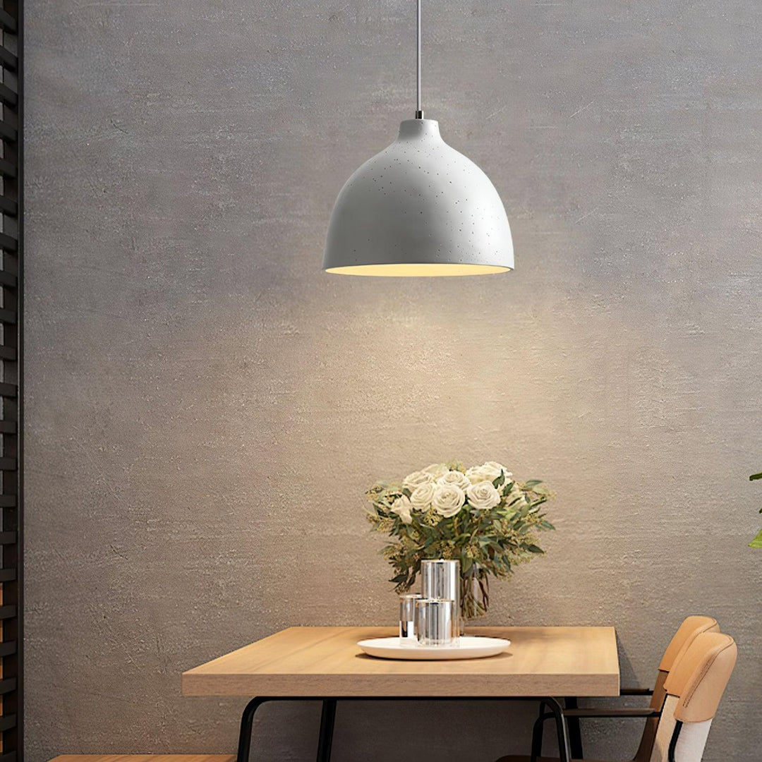 Lampa wisząca z żywicy w kształcie miski