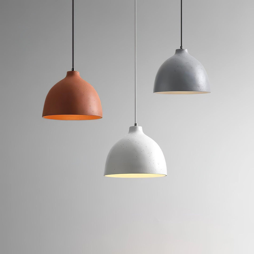 Lampa wisząca z żywicy w kształcie miski