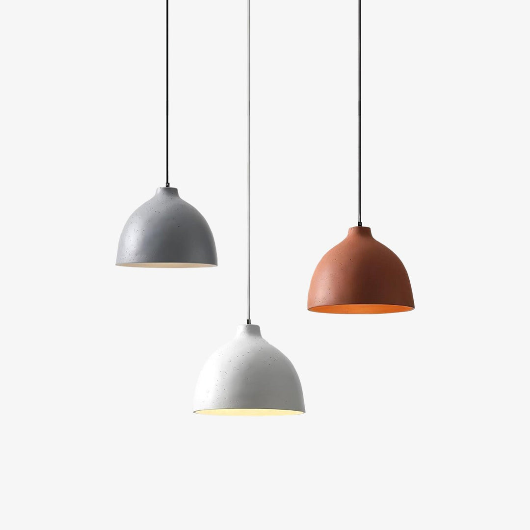 Lampa wisząca z żywicy w kształcie miski