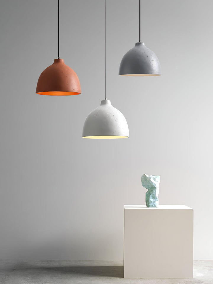 Lampa wisząca z żywicy w kształcie miski