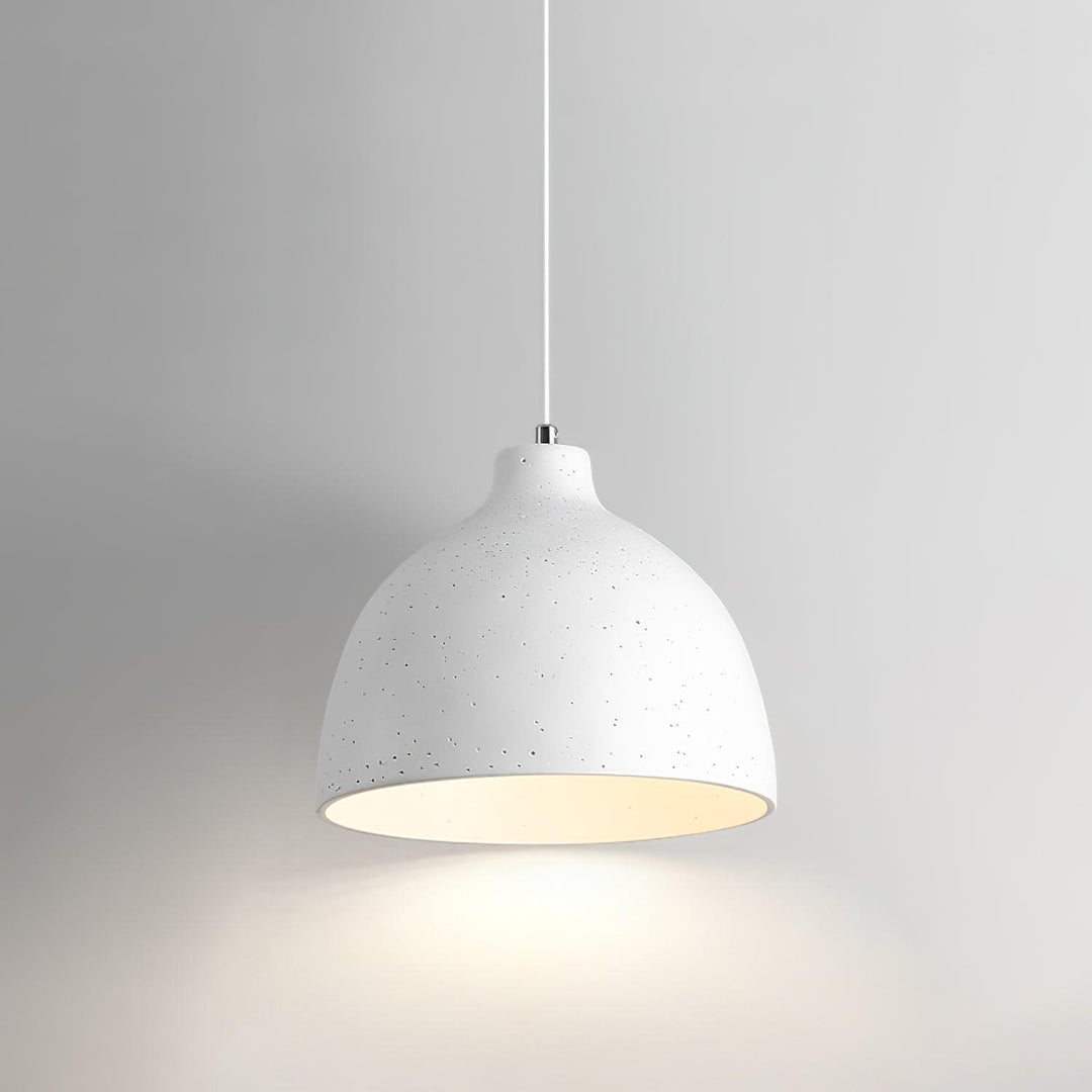 Lampa wisząca z żywicy w kształcie miski