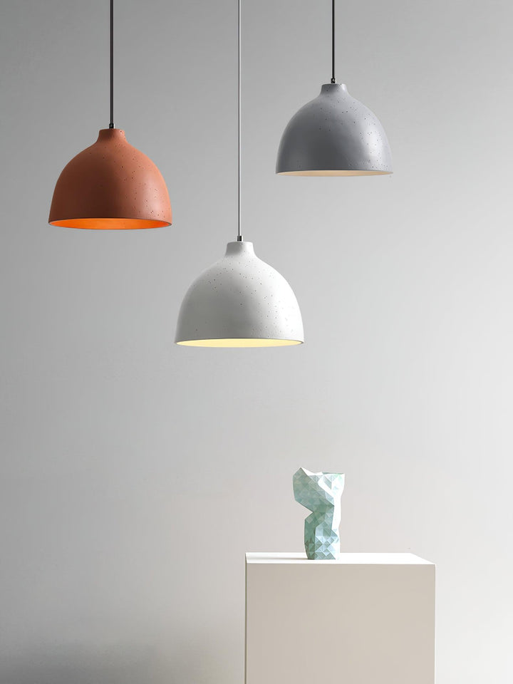 Lampa wisząca z żywicy w kształcie miski