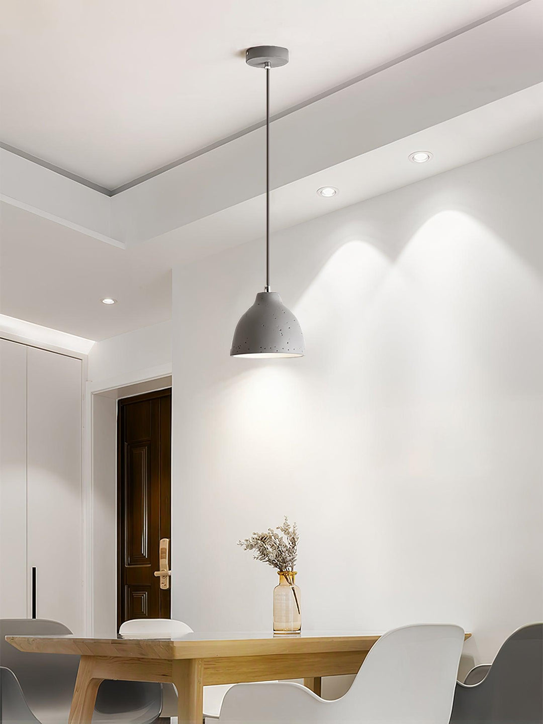 Lampa wisząca z żywicy w kształcie miski
