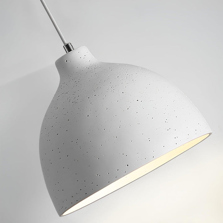 Lampa wisząca z żywicy w kształcie miski