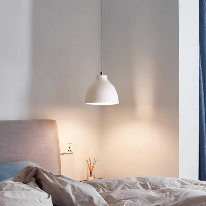 Lampa wisząca z żywicy w kształcie miski