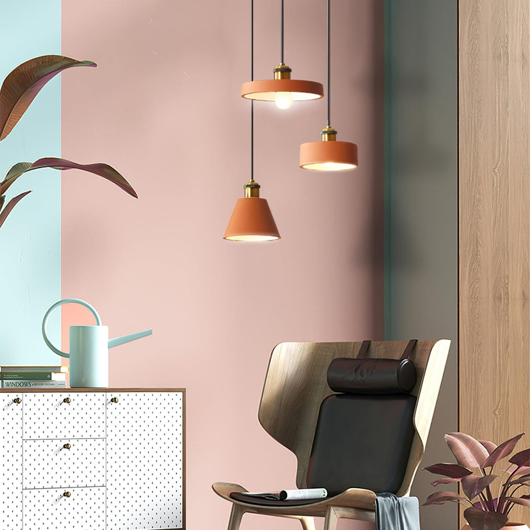 Lampa Wisząca Geometriczna z Żywicy