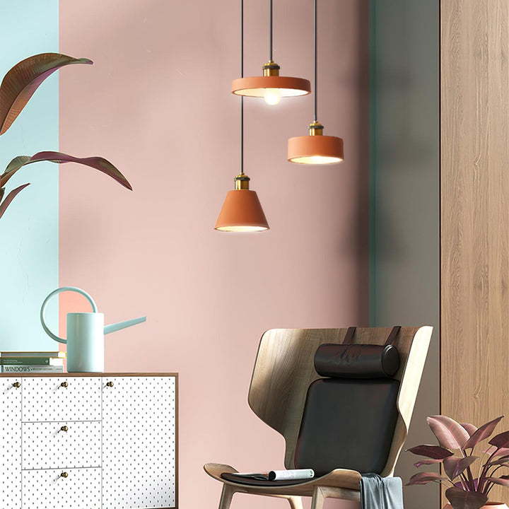Lampa Wisząca Geometriczna z Żywicy