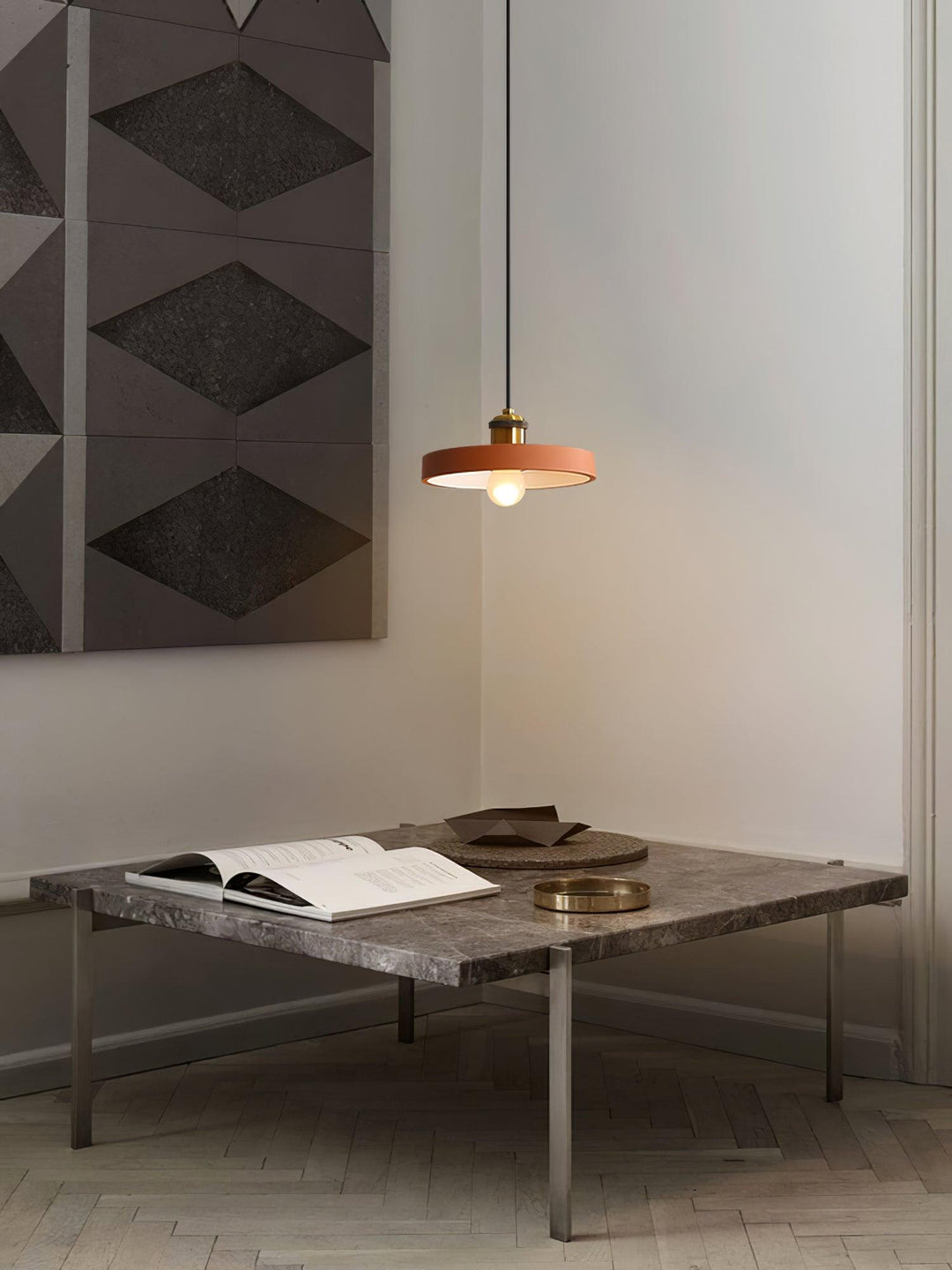 Lampa Wisząca Geometriczna z Żywicy
