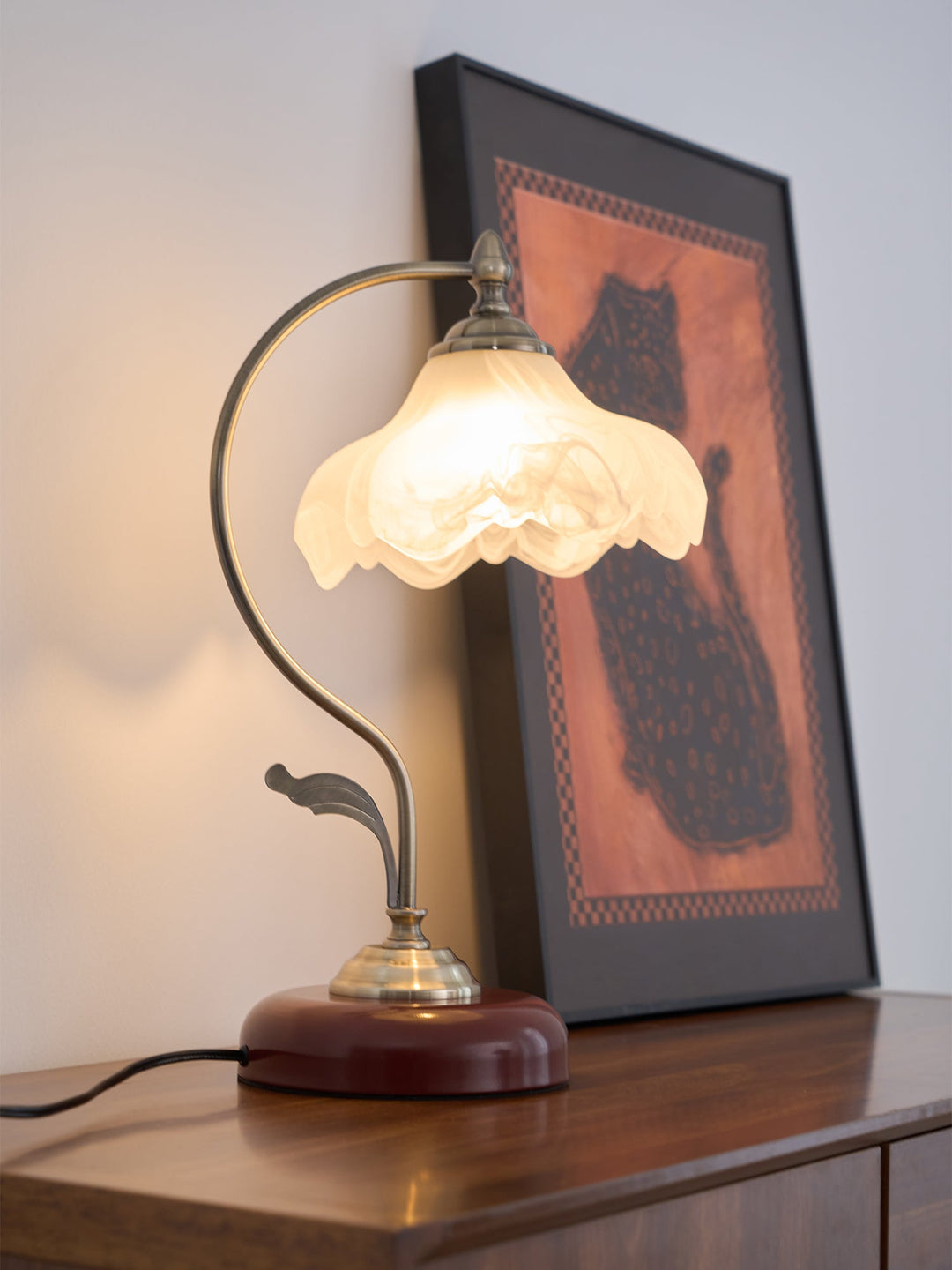 Lampa Stołowa Vintage Laiton