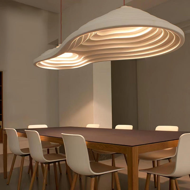 Lampa wisząca akustyczna z akrylu w kształcie pola ryżowego