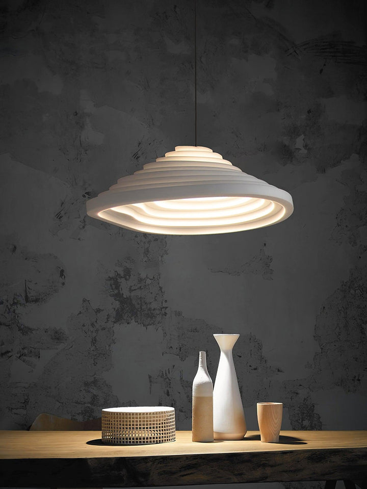 Lampa wisząca akustyczna z akrylu w kształcie pola ryżowego