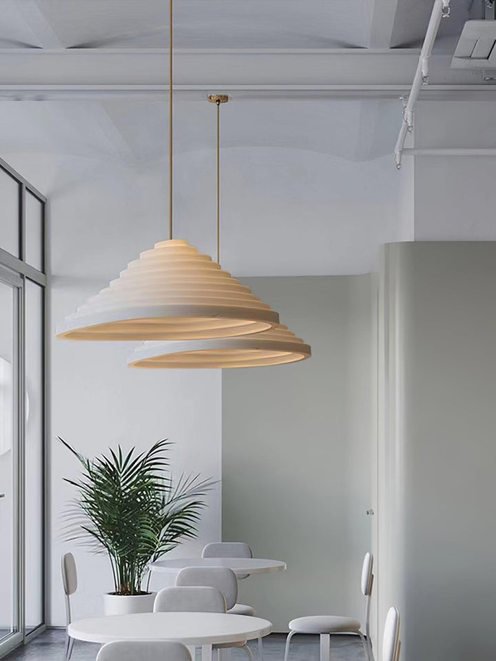 Lampa wisząca akustyczna z akrylu w kształcie pola ryżowego