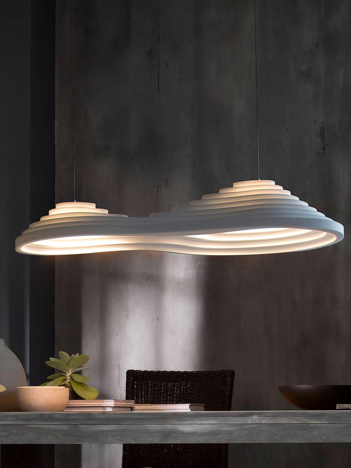 Lampa wisząca akustyczna z akrylu w kształcie pola ryżowego